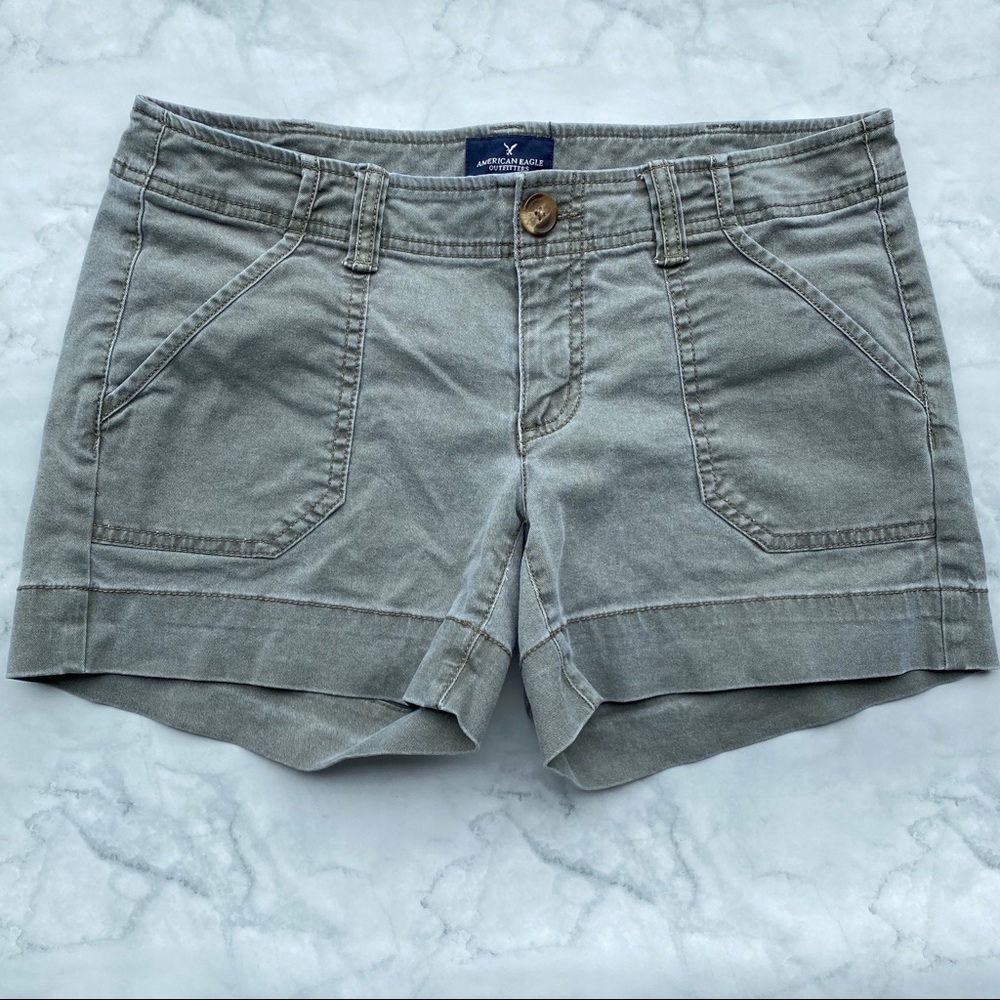 American Eagle Outfitters Midi Stretch Shorts